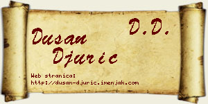 Dušan Đurić vizit kartica